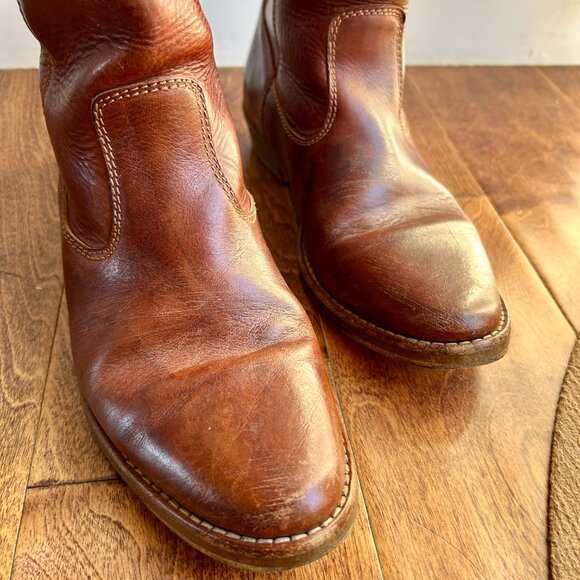 Golden Goose Western Boots Chestnut Leather 38 - Picture 4 of 14